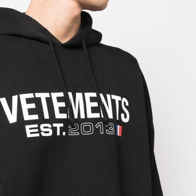 Vetements Logo cotton hoodie
