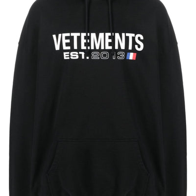 Vetements Logo cotton hoodie