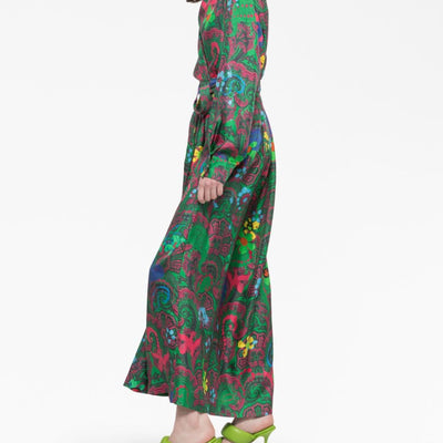Az Factory Pre Paisley print long wrap dress