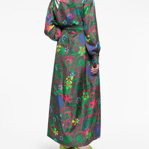 Az Factory Pre Paisley print long wrap dress