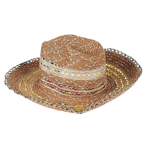 Exquisite J Raffia Fedora hat