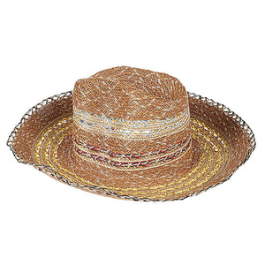 Exquisite J Raffia Fedora hat