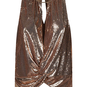 Dahlo Sequin cropped top