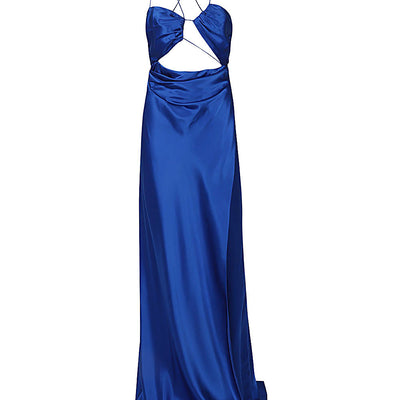 The Sei Asymmetric silk long dress