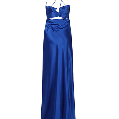 The Sei Asymmetric silk long dress
