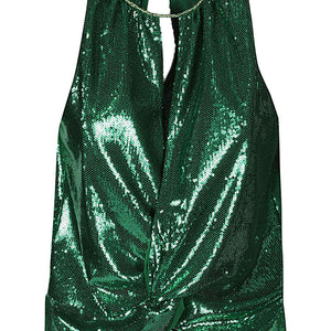 Dahlo Sequin cropped top