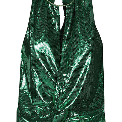 Dahlo Sequin cropped top