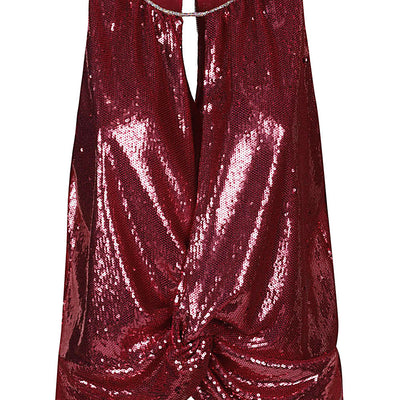 Dahlo Sequin cropped top