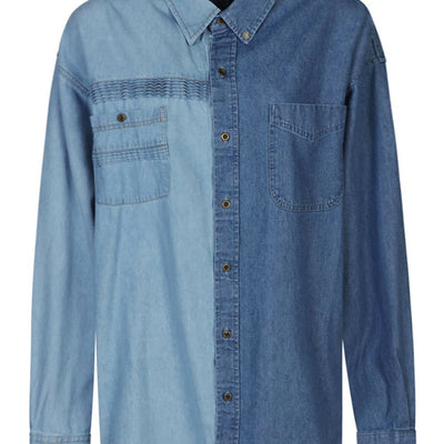 E.L.V. Denim Contrast denim shirt