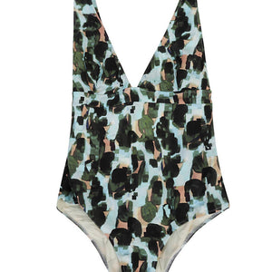 Feel Me Fab Crossy printed one-piece swimsuit