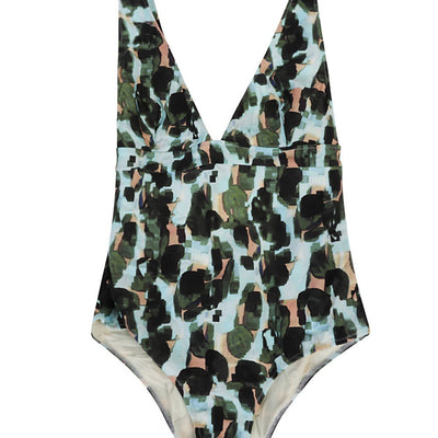 Feel Me Fab Crossy printed one-piece swimsuit