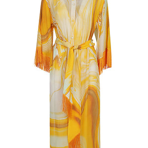 Jonathan Simkhai Odelia cotton blend silk printed cover up