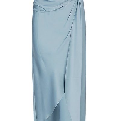 Jonathan Simkhai Elisabetta draped satin midi skirt