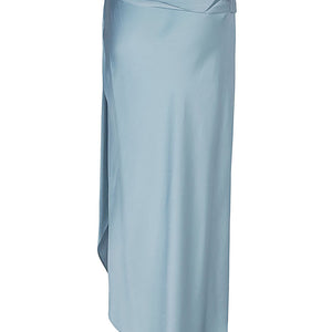 Jonathan Simkhai Elisabetta draped satin midi skirt
