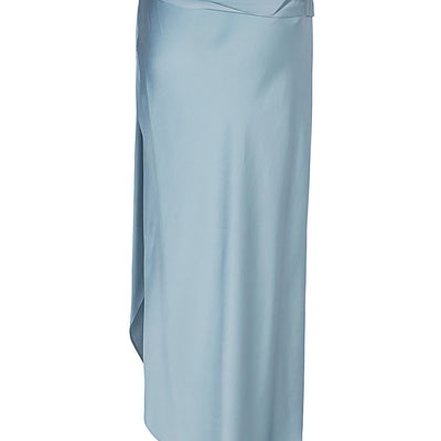Jonathan Simkhai Elisabetta draped satin midi skirt