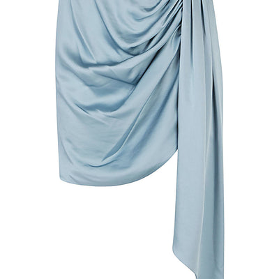 Jonathan Simkhai Mae draped satin mini skirt