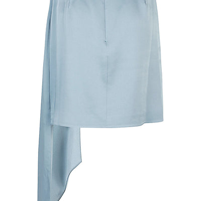 Jonathan Simkhai Mae draped satin mini skirt