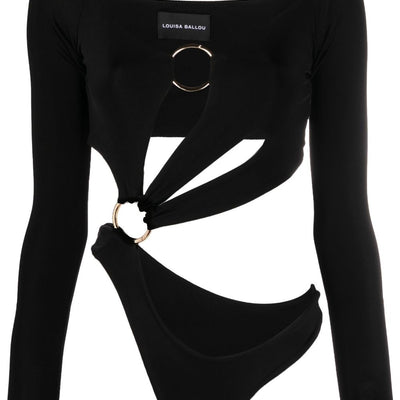 Louisa Ballou Long sleeve cut-out bodysuit