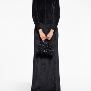 Balenciaga Crystal embellished velvet zip-up hoodie