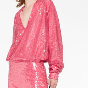 The Attico Gael sequined mini dress