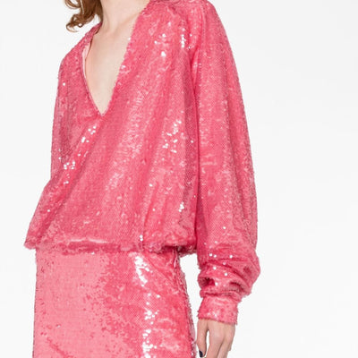 The Attico Gael sequined mini dress