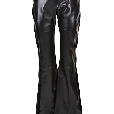 Tom Ford Flared leather and velvet trousers