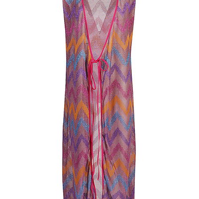 Feel Me Fab Quadrifoglio printed long dress