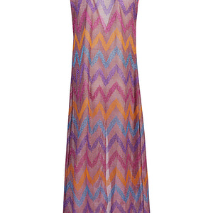 Feel Me Fab Quadrifoglio printed long dress