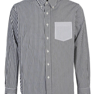 E.L.V. Denim Contrast striped cotton shirt