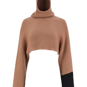 Ferragamo Cashmere cropped hoodie