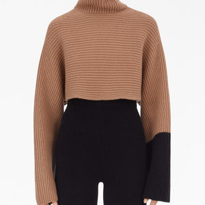 Ferragamo Cashmere cropped hoodie