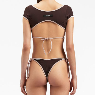 Palm Angels Cap-sleeves bikini top