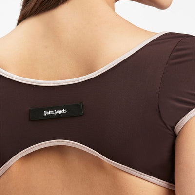 Palm Angels Cap-sleeves bikini top