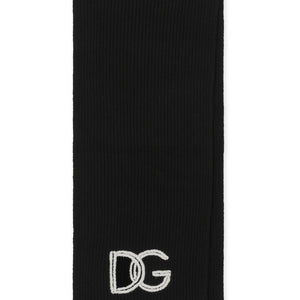 Dolce & Gabbana Fisherman’s rib cashmere scarf with DG logo