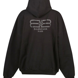 Balenciaga Bb strass cotton hoodie