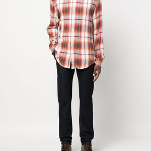 Barena Check print cotton blend shirt