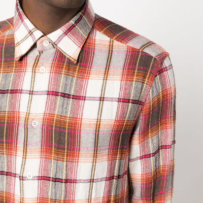 Barena Check print cotton blend shirt