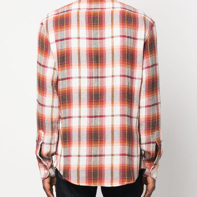 Barena Check print cotton blend shirt