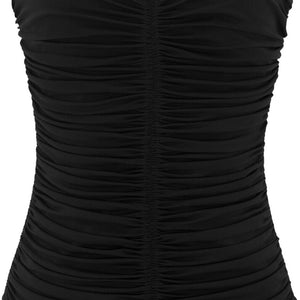 Saint Laurent ruched strapless top