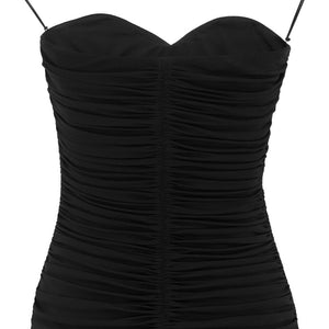 Saint Laurent ruched strapless top