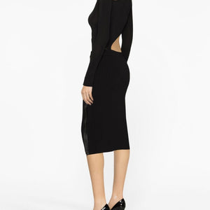 Tom Ford Zipped ribbed silk skirt