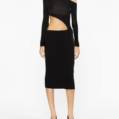 Tom Ford Zipped ribbed silk skirt
