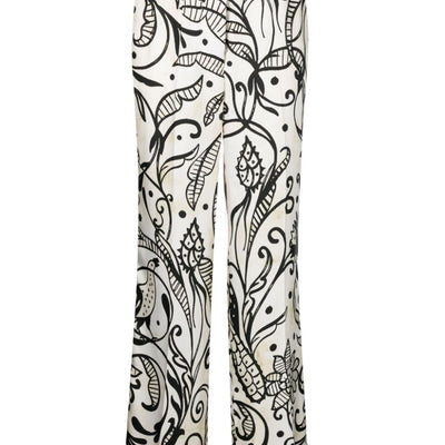 F.R.S . Printed silk trousers