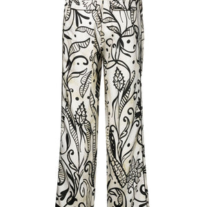 F.R.S . Printed silk trousers