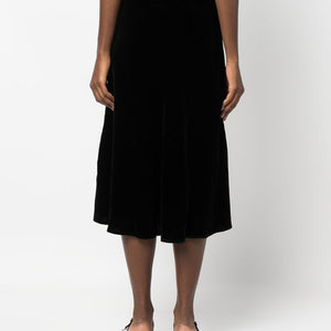 Gold Hawk Velvet long skirt