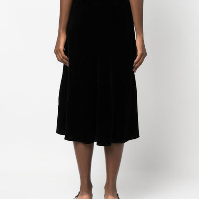 Gold Hawk Velvet long skirt