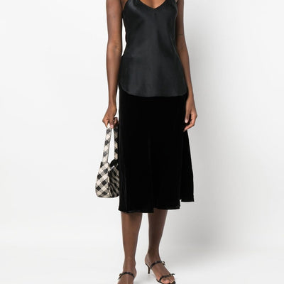 Gold Hawk Velvet long skirt