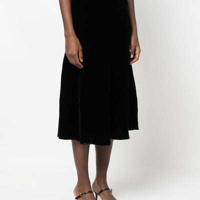 Gold Hawk Velvet long skirt