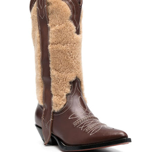 Sonora embroidered leather Texan boots