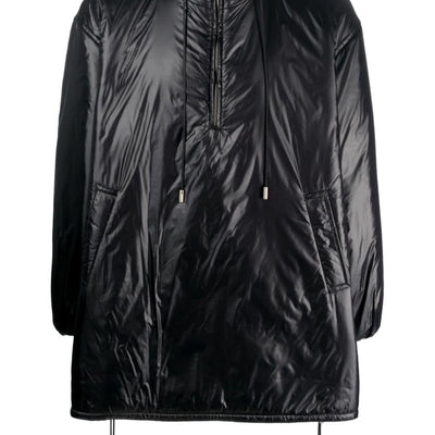 Saint Laurent Cassandre logo-embossed hooded raincoat